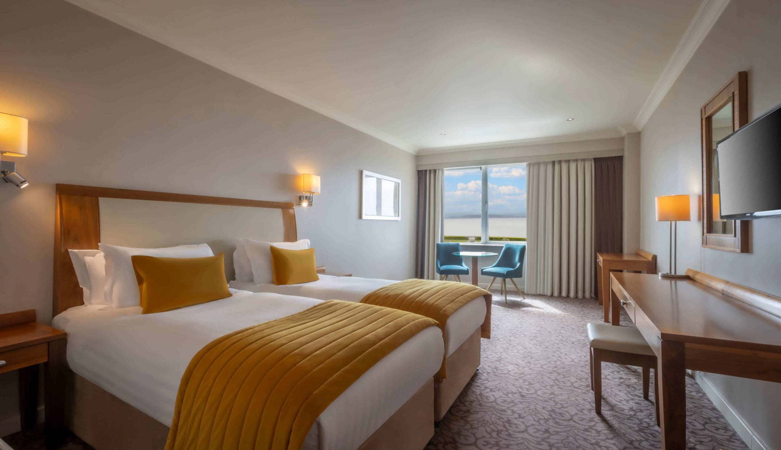 Hotel bedroom at Salthill Hotel Galway
