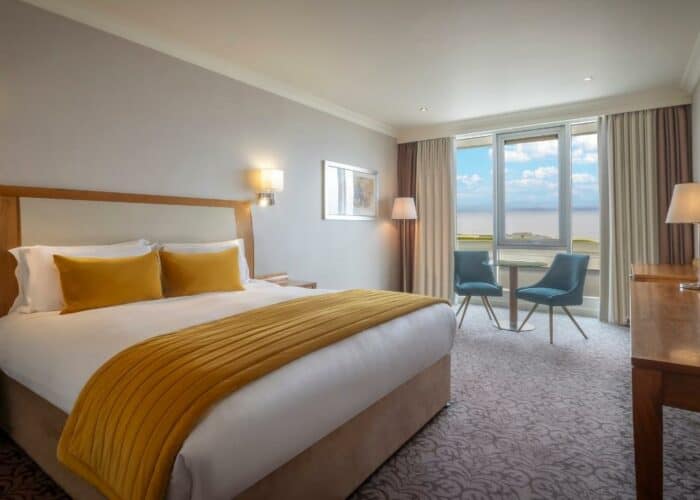 Seaview room at the Salthill Hotel in Galway overlooking the Salthill Promenade,