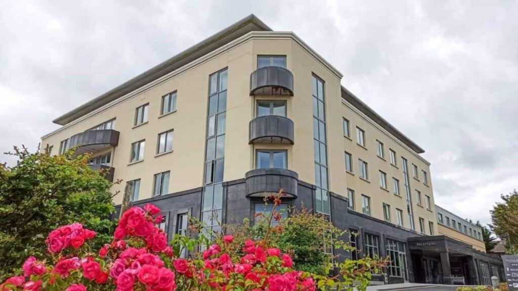 Exterior view of Salthill Hotel on Salthill Promenade in Galway